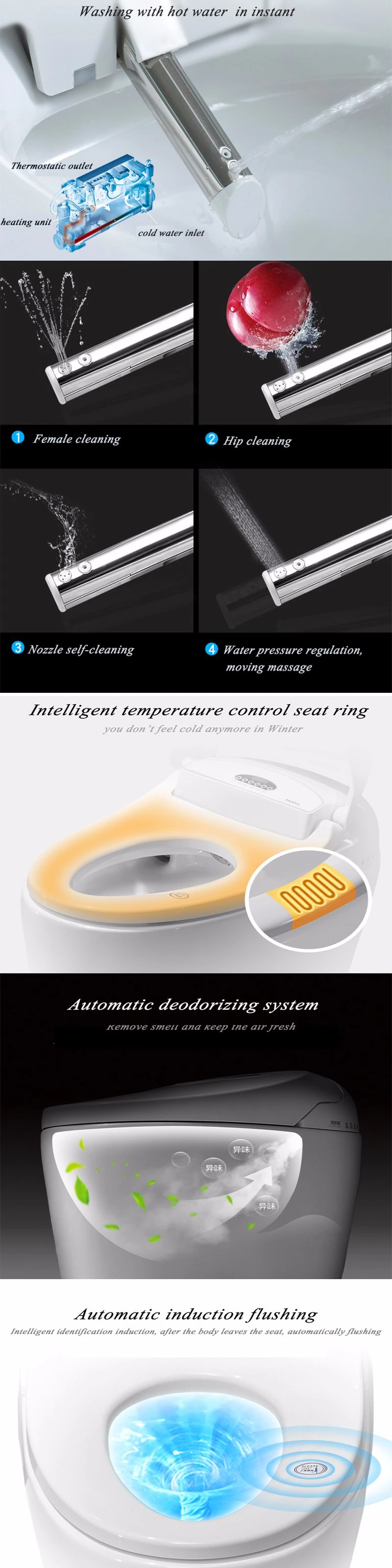 Self-Cleaning Antibiosis Smart Toilet Intelligent Sanitary Ware Toilet (Bc-820)